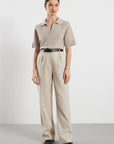 Menton Polo Blouse - Beige