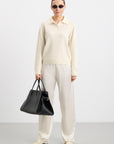 Petrea Knit Polo - Cream