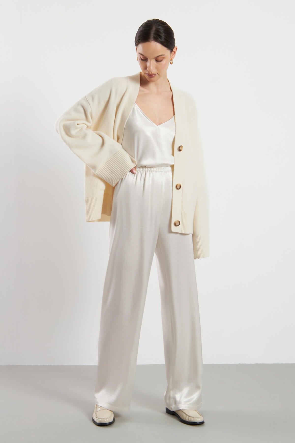 Ames Satin Pants - Cream