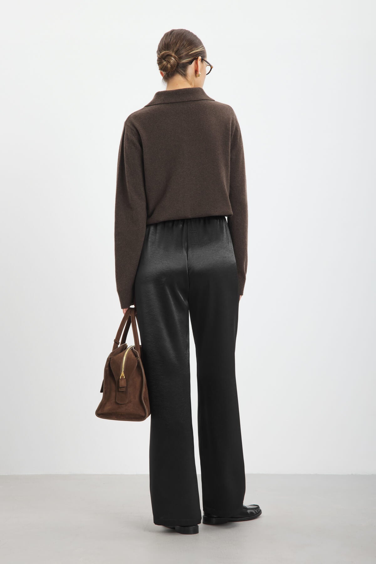 Ames Satin Pants - Black