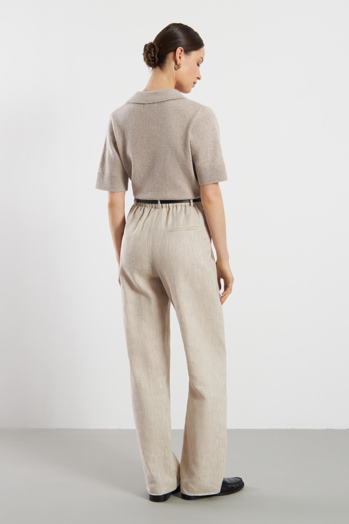 Menton Polo Blouse - Beige