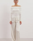Dove off-shoulder Top - Cream